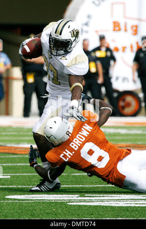 Oct. 30, 2010 - Austin, Texas, United States of America - Texas Longhorns  cornerback Chykie Brown (8) warms up before the game between the University  of Texas and Baylor University. The Bears