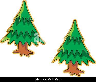 Christmas tree with sticker Stock Vector Image & Art - Alamy