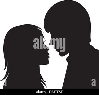 vector young man and woman Stock Vector