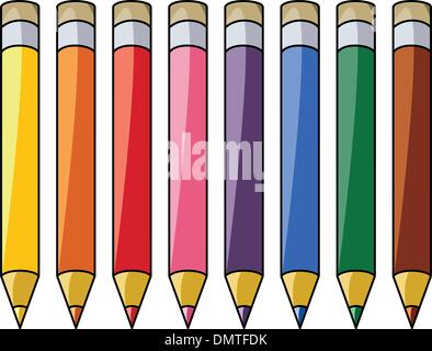 Colored Pencils Supplies Stock Illustrations, Cliparts and Royalty Free  Colored Pencils Supplies Vectors