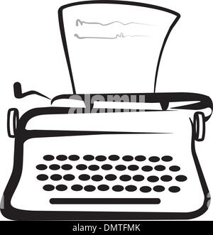 retro typewriter Stock Vector