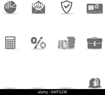 Single Color Icons - More Finance Stock Vector