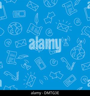 Seamless Doodle - Communication Stock Vector