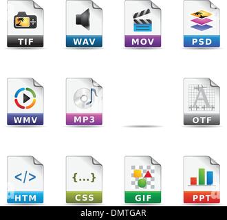 Web Icons - File Types 2 Stock Vector