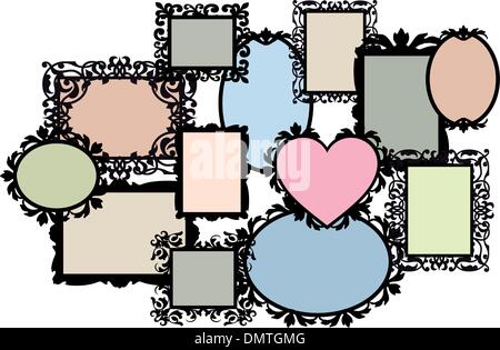 blank picture frame set, vector Stock Vector