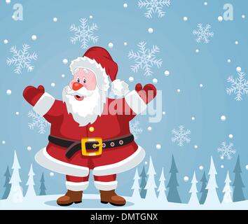 vector christmas illustration of santa claus Stock Vector