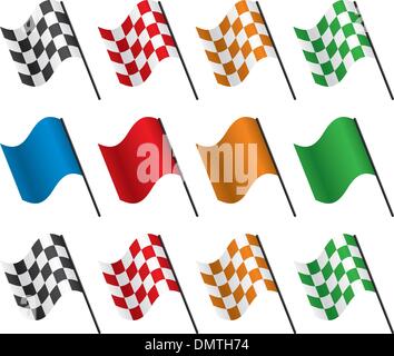 vector racing flags Stock Vector