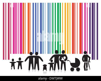 Barcode persons Stock Vector