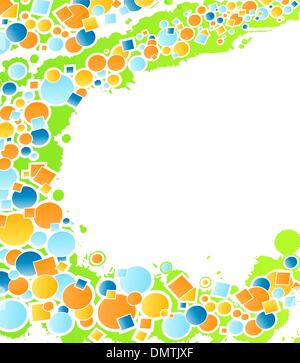 Grunge happy flowing geometrics Stock Vector