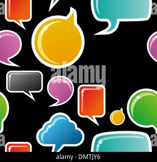 Colorful social media speech transparency bubbles seamless pattern ...