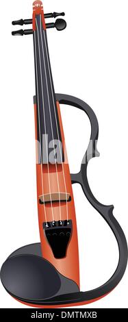 Electric violin isolated over white. Vector illustration Stock Vector