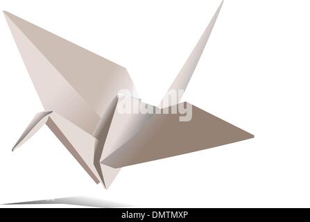 Vector origami bird for your designs Stock Vector