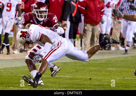 Temple Owls running back Joe Jones (26) with the ball and pushing Miami RedHawks corner Jeff Thompson (3) out of his way during the NCAA football game between the Miami (OH) Redhawks and the Temple Owls at Lincoln Financial Field in Philadelphia, Pennsylvania. (Credit Image: © Chris Szagola/Southcreek Global/ZUMApress.com) Stock Photo