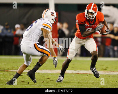 Georgia wide receiver AJ Green (8) and teammates celebrate after his  touchdown catch in the game against LSU. (Credit Image: © Daniel  Shirey/Southcreek Global/ZUMApress.com Stock Photo - Alamy