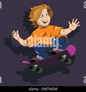 boy on a skateboard Stock Vector
