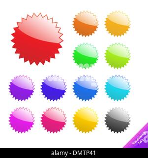 Multicolored glossy web elements. Perfect for text or icons. Vec Stock Vector