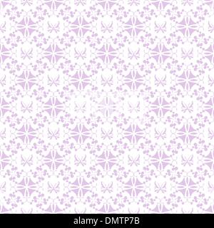 Seamless floral and butterfly pattern Stock Vector