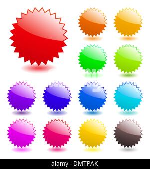 Multicolored glossy web elements. Perfect for adding text, icons Stock Vector