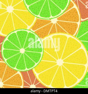 Citrus seamless vector pattern background Stock Vector