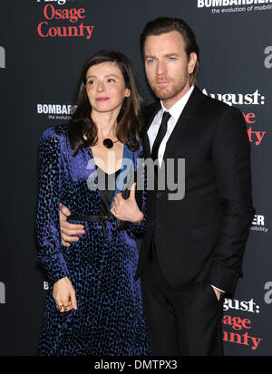 Los Angeles, California, USA. 16th Dec, 2013. Ewan McGregor & Eve Mavrakis arrives for the premiere of the film 'August: Osage County' at the Regal Cinemas theater. Credit:  Lisa O'Connor/ZUMAPRESS.com/Alamy Live News Stock Photo