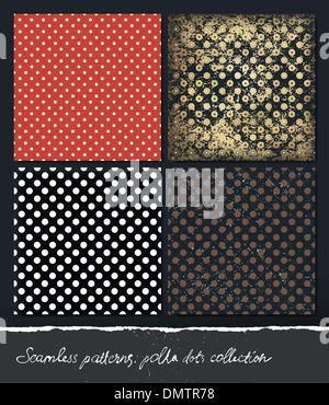 Polka dots backgrounds collection. VEctor, EPS10. Stock Vector