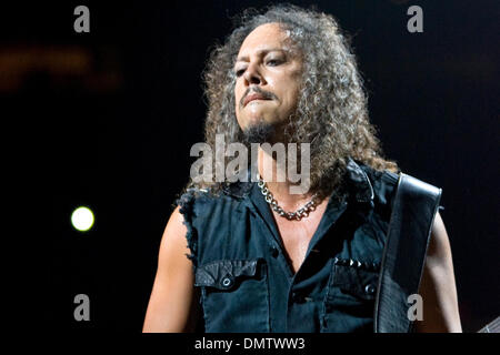 15 October 2009:  Metallica lead guitarist Kirk Hammett performs onstage during the Metallica World Magnetic Tour at the Quicken Loans Arena in Cleveland, Ohio. (Credit Image: © Frank Jansky/Southcreek Global/ZUMApress.com) Stock Photo