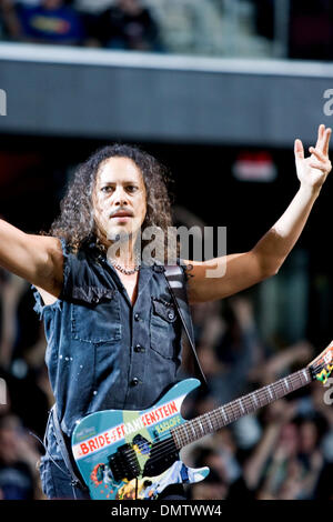 15 October 2009:  Metallica lead guitarist Kirk Hammett performs onstage during the Metallica World Magnetic Tour at the Quicken Loans Arena in Cleveland, Ohio. (Credit Image: © Frank Jansky/Southcreek Global/ZUMApress.com) Stock Photo