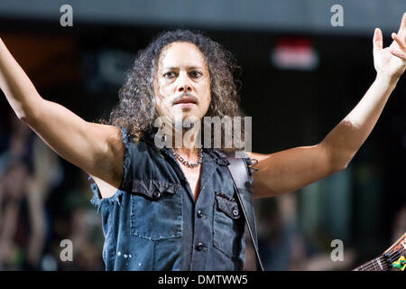 15 October 2009:  Metallica lead guitarist Kirk Hammett performs onstage during the Metallica World Magnetic Tour at the Quicken Loans Arena in Cleveland, Ohio. (Credit Image: © Frank Jansky/Southcreek Global/ZUMApress.com) Stock Photo