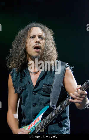 15 October 2009:  Metallica lead guitarist Kirk Hammett performs onstage during the Metallica World Magnetic Tour at the Quicken Loans Arena in Cleveland, Ohio. (Credit Image: © Frank Jansky/Southcreek Global/ZUMApress.com) Stock Photo