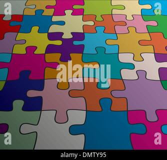 vector abstract colorful puzzle background Stock Vector
