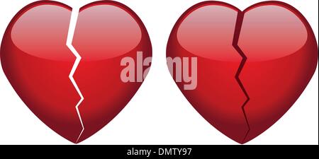 vector broken hearts Stock Vector Image & Art - Alamy