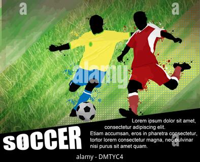 Soccer poster background Stock Vector