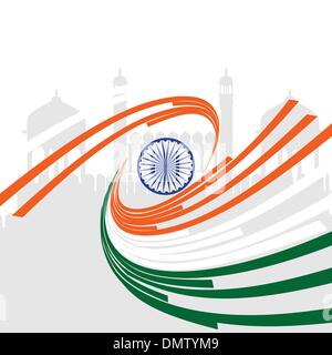 stylish indian flag wave background Stock Vector Image & Art - Alamy