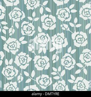 Retro floral seamless background with roses Stock Vector