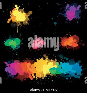 Paint splat illustrations Stock Vector