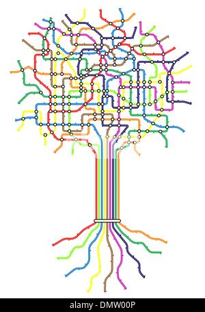 Subway tree Stock Vector