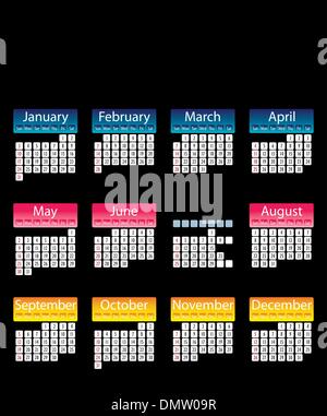 2010-2011 calendar Stock Vector | Adobe Stock