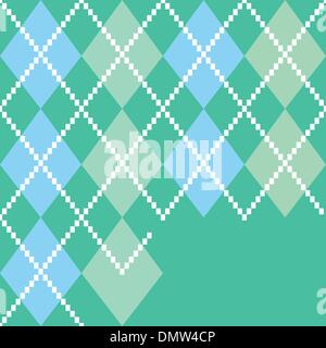 Retro colorful argile pattern or background - blue and green Stock Vector