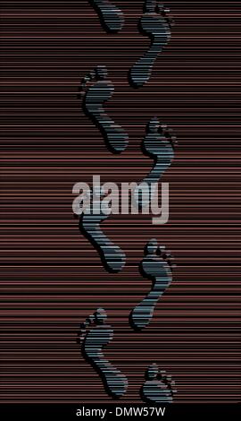 Illustration of the human tracks - vector Stock Vector Image & Art - Alamy