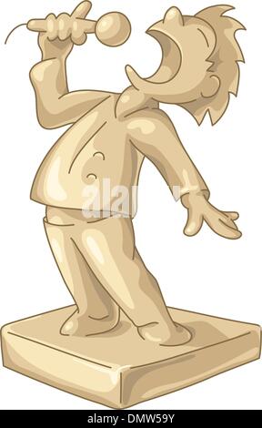 Golden Statuette of the Best Singer Stock Vector