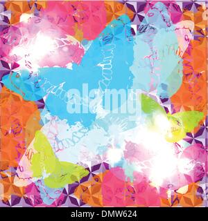 stylized butterflies on background Stock Vector