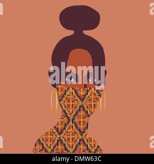 beautiful african woman Stock Vector