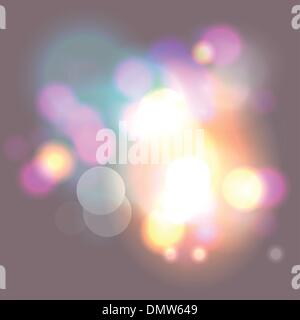 glittering colored lights on abstract background Stock Vector