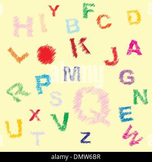 background with colored letters Stock Vector