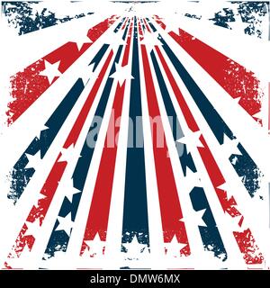 american flag stylized grunge Stock Vector