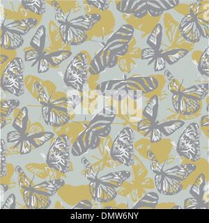 butterflies on pastel background Stock Vector