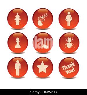 icons (random objects) Stock Vector