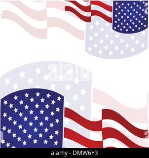 american flag stylized on white background Stock Vector