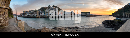 Seaside fishing village of Looe on the south coast of Cornwall Stock Photo
