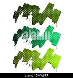 green splash, paint, halftone Stock Vector